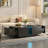 Luxurious 40"W LED Coffee Table with Acrylic Tabletop & High Gloss Drawer-1018814248