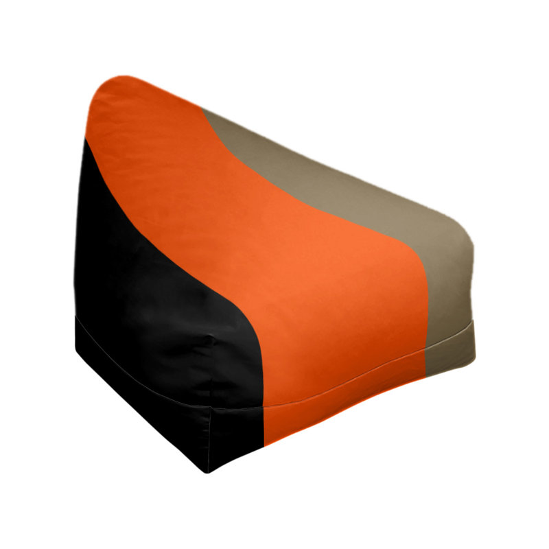 Sac de pois classique, H 30 po x l 27 po x P 27 po, Noir / orange / doré métallique