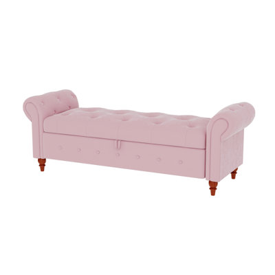 Viky Velvet Upholstered Storage Bench