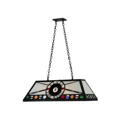 Luminaire suspendu allongé 39 boules 39 po