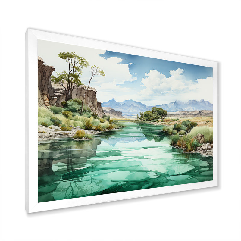 Glacier du minimalisme en Alaska, H 34 po x l 44 po x P 1,5 po, Cadre simple blanc