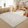 Machine Washable Medallion Floral Area Rug(Beige)