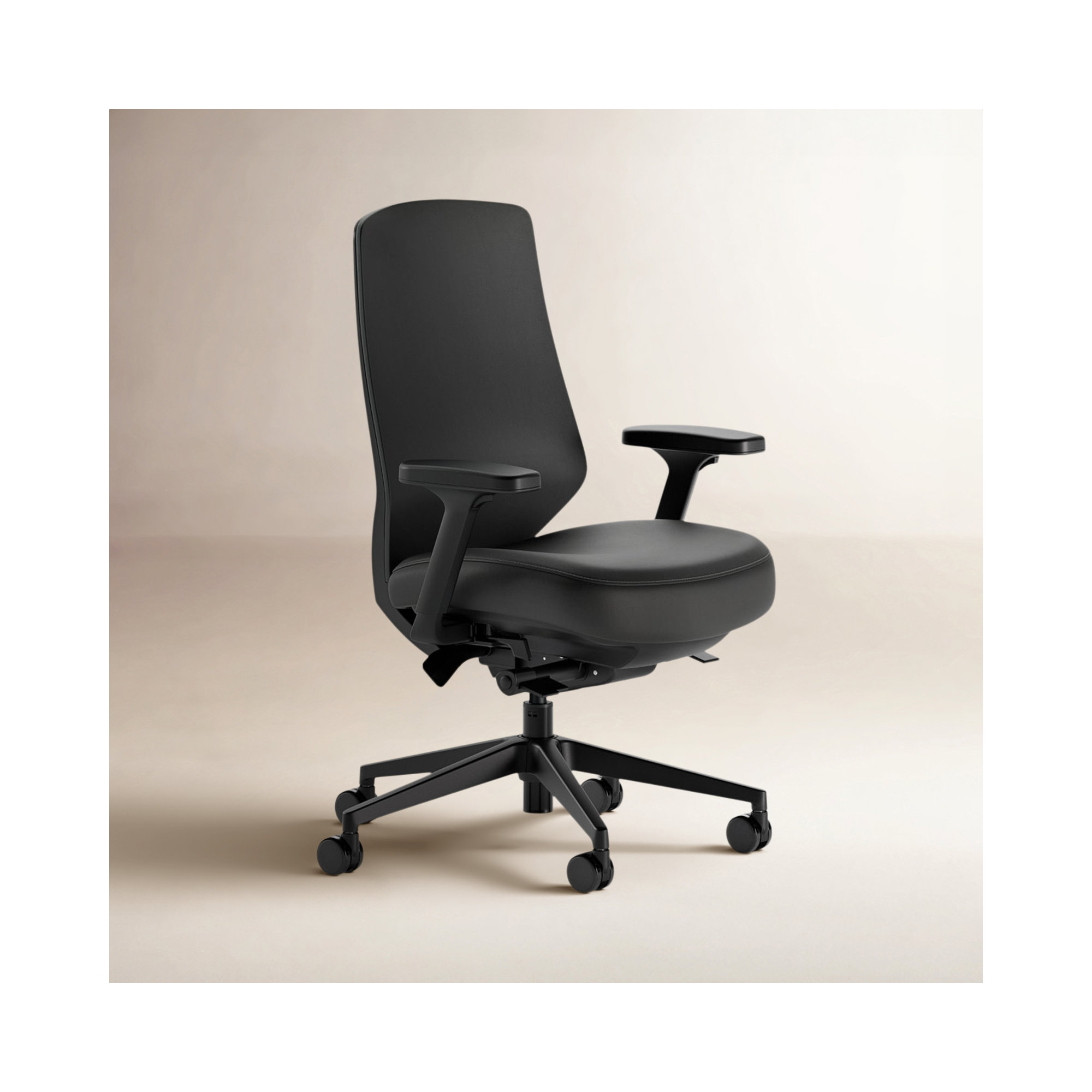 Ergonomic Chair Pro - Vegan Leather, Black, Black