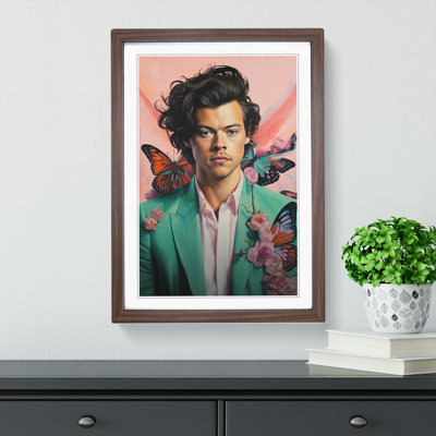 Harry Styles Symbolism Art - Framed Print