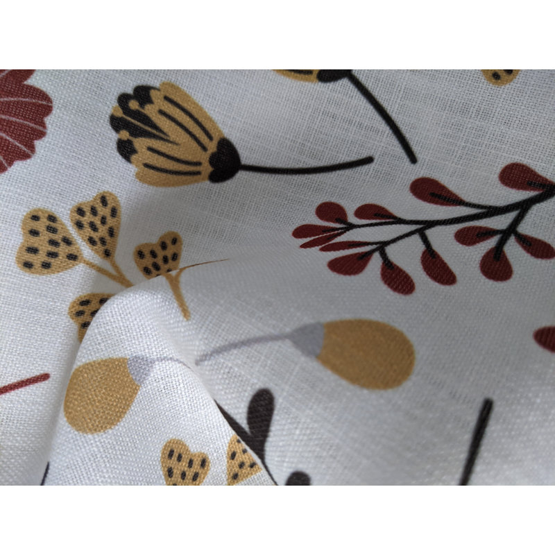 Tissu Meter Jeanne couleur 01, Jaune / rouge / brun