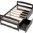 Twin Platform Bed With Two Drawers In Elegant Finish - Dining Room Exquisite Design-1820753285