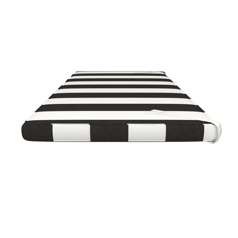 Wayfair Custom Outdoor Bench Cushion With Sunbrella Fabric, 37" W x 17" D, Cabana Classic Black