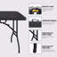 Table de patio pliante 6 pi, table en plastique portative pour le camping, pique-niques, fêtes, charge élevée-643782051-643782048-643782055