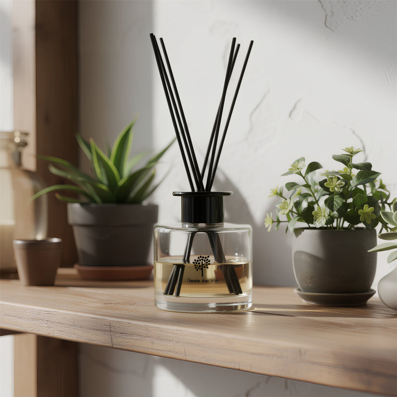 Nicola Spring Scented Glass Reed Diffusers - 200ml - Pack of 3, Vanilla, Clear