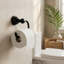 Porte-papier hygiénique mural, porte-papier hygiénique robuste avec design minimaliste moderne, noir mat-129434270