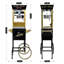 Machine à maïs soufflé 340 g avec chariot - 60,5 x 42,5 x 137,5 cm - Acier inoxydable - 1 pièce - Noir - Cuve en acier inoxydable 850 W avec commande à 3 interrupteurs-137391315