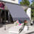 Strong & Stable Patio Awning - 118'' Canopy With Metal Frame And Privacy Function Addition Retractable Sun Shade Snow Load Capacity 5 Lb. For Outdoor Use