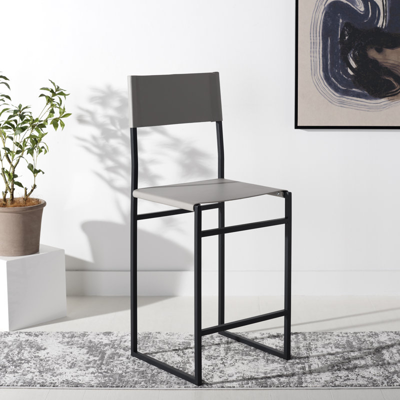 Tabouret de bar et de comptoir Fairbanks, Gris clair, Tabouret de comptoir (siège d'une hauteur de 26 p
