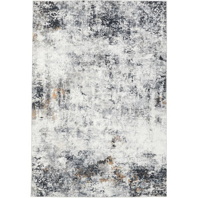 5×7Ft Rug Washable Area Rugs Modern Abstract Carpet for Living Room, Non-Slip Backing, Soft, Stain Resistant Floor Rug for Bedroom, Office, Grey