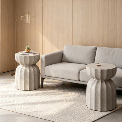 Ensemble de table basse et de table d'appoint 13 "modernes et imperméables pour l'intérieur et l'extérieur