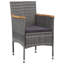 Ensemble repas Vidaxl gris, gris foncé-484694037-484694039