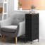 Commode étroite à 5 tiroirs avec plateau en bois rustique, armoire de rangement mobile-176248986-176248991