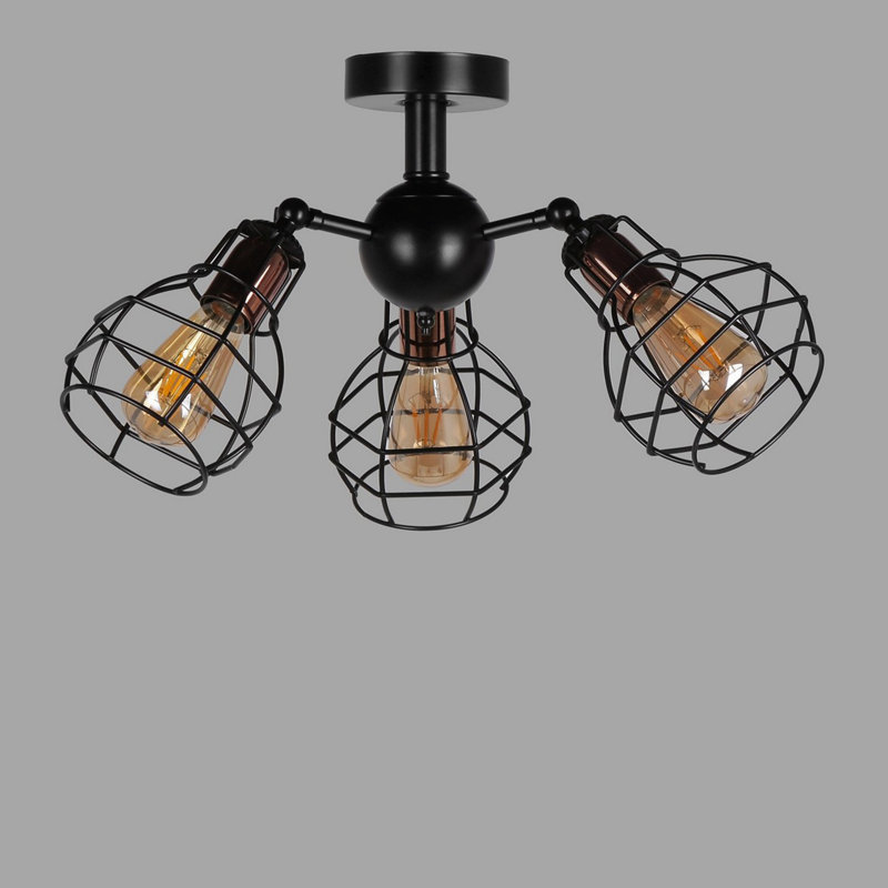 Plafonnier semi-encastré 3 lumières 19,69 po Krol