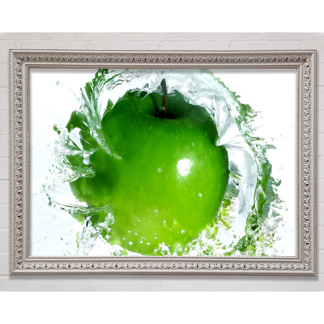 Apple Water Splash - Einzelner Bilderrahmen Kunstdrucke