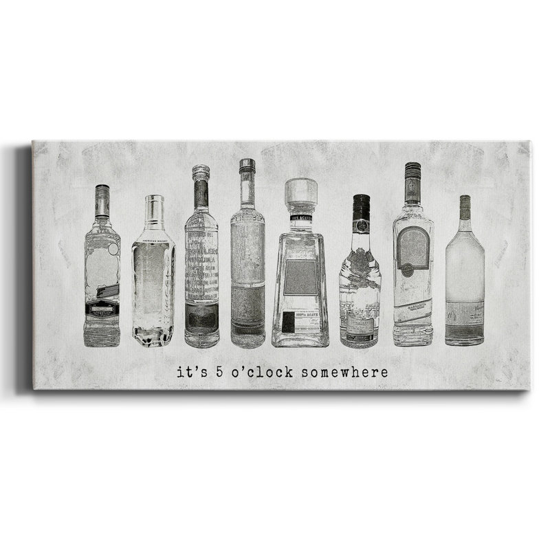" 5 O'Clock Somewhere ", 16" H x 8" W x 1" D