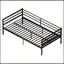 Lit mezzanine pour enfants avec cadre en métal de style canapé
