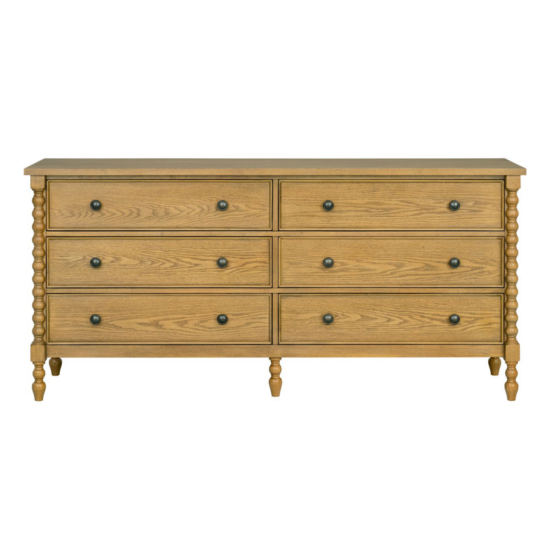 Grande commode à 6 tiroirs Beckett, Naturel