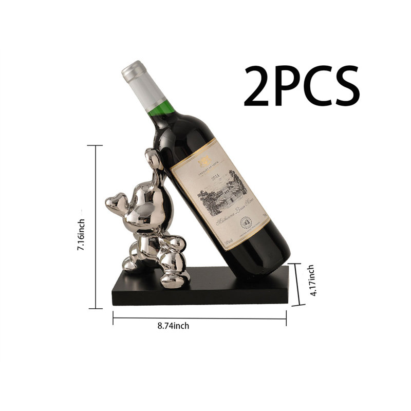 Chriselle Tabletop Wine Bottle Rack Silver
