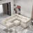 Kessi 10-Piece Upholstered Modern Chenille Fabric Modular Sectional Sofa With Ottoman-141373069