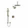 Ode 0.5" Thermostatic And Pressure Balance 3 Function System With Integrated Volume Control Featuring Rain Showerhead, Tub Spout And Multi-Function Handshower