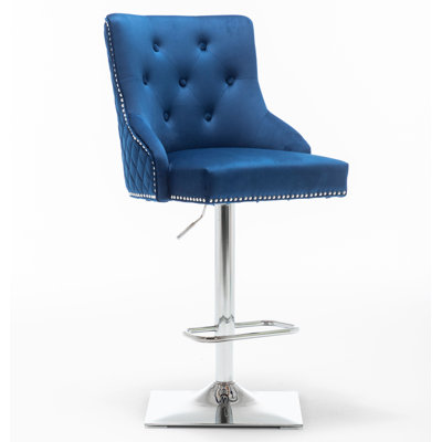 Portland Swivel Upholstered Adjustable Height Counter Stool with Metal Frame
