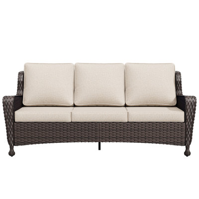 Outdoor Wicker Sofa With Cushions
