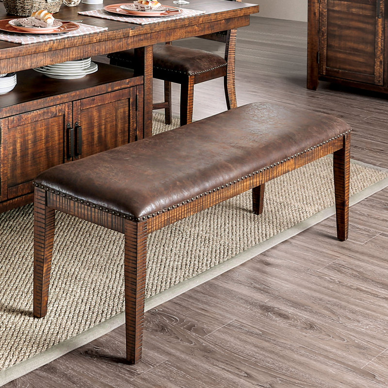 Riley Faux Leather Upholstered Bench