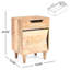 Table de chevet en bois naturel
