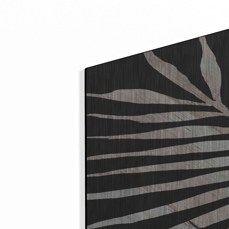 «Palm Frond Wood Grain IV» par Cindy Jacobs, art mural en métal, H 36 po x l 24 po