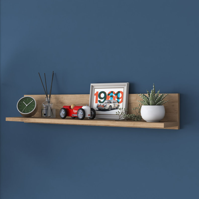 Locelso Floating Shelf, Natural, 15cm H x 90cm W x 14.8cm D