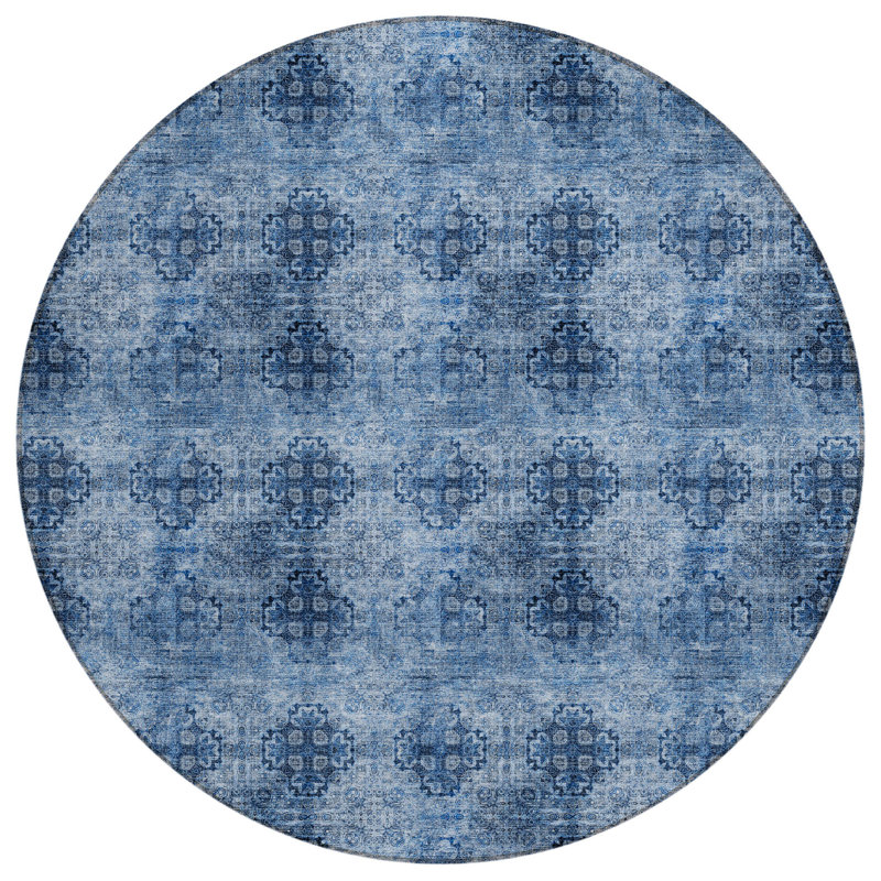 Tapis d'intérieur rond antidérapant 8 pi