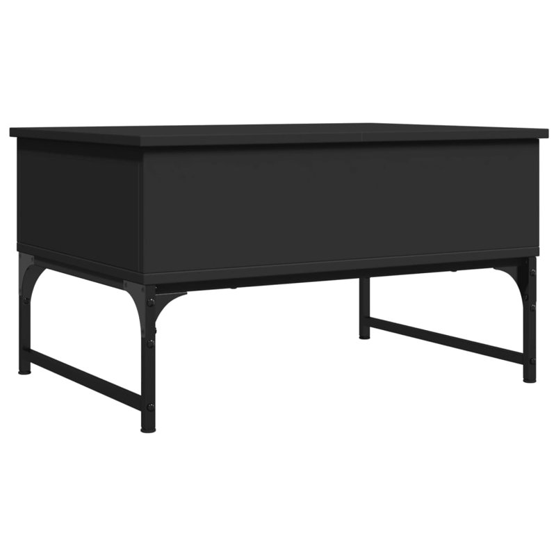 Annabella Lift Top Sled Coffee Table with Storage, 40cm H x 70cm L x 50cm W, Black