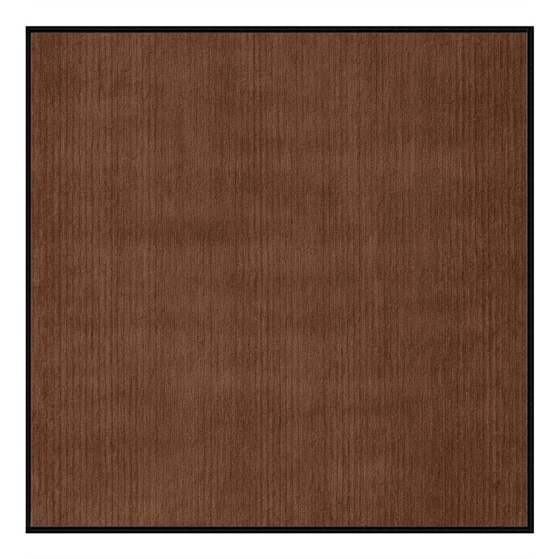 Machine Washable Solid Brown Area Rug, Square 3'