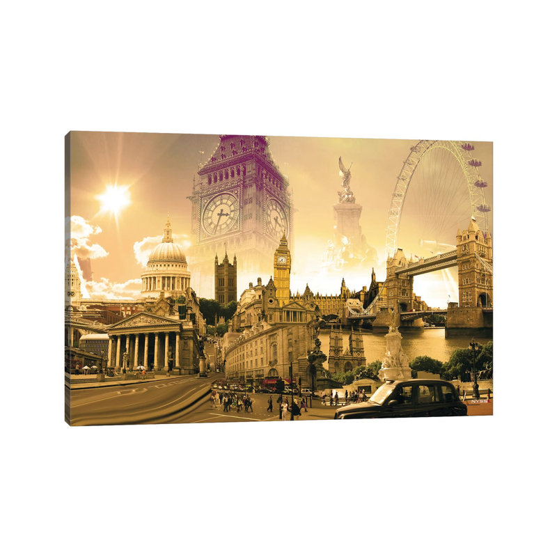 London Highlights 1 Piece Wrapped Canvas Wall Art, 101.6 cm H x 66.04 cm W x 3.175 cm D