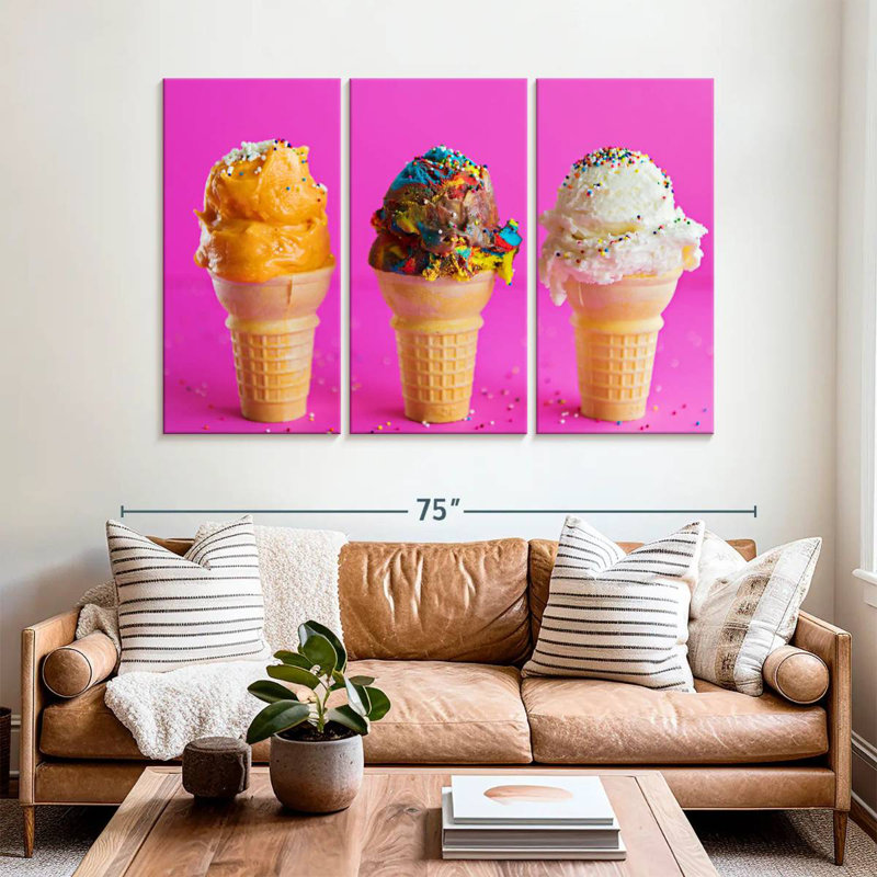 Yarlin Sundae Ice Cream Cones, 42" H x 65" W