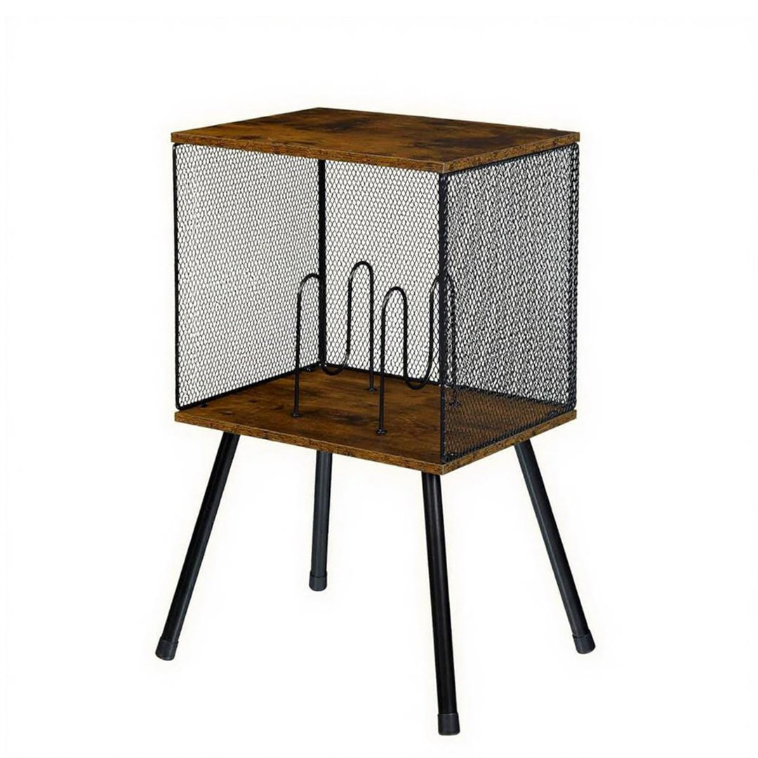Vinyl Record Player Stand With Storage