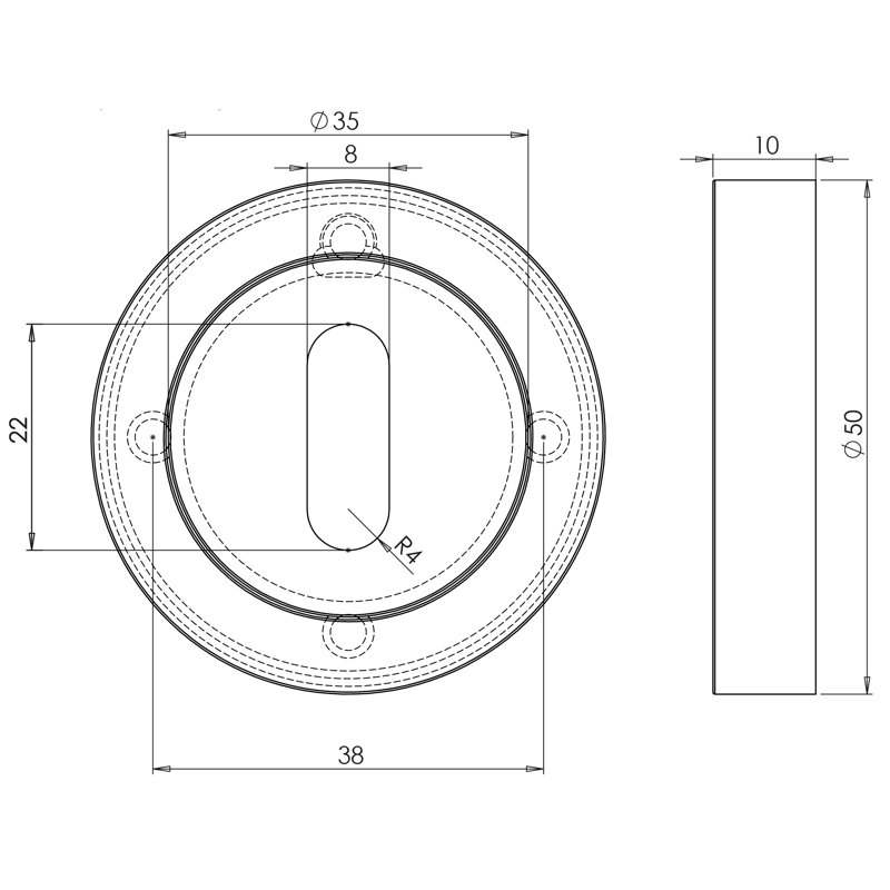 Nero Standard Escutcheon Door Accessory