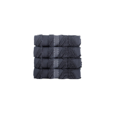Turkish Cotton Plush Jacquard Hand Towel