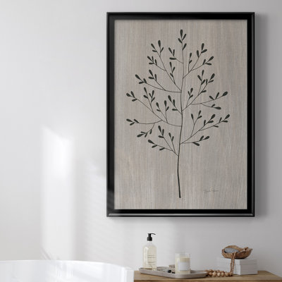 Feuilles et bois II, toile encadrée de qualité supérieure - prête à être accrochée