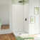 DreamLine DreamStone 36 in. D x 36 in. W Base and Wall Kit in White Modern Subway Pattern