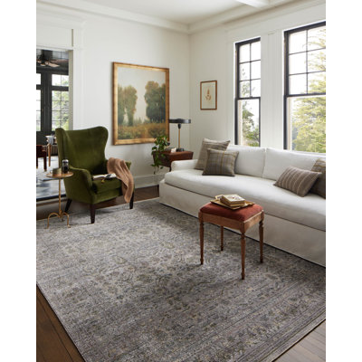 Tapis gris / multicolore Jean Stoffer x Loloi Bradbury
