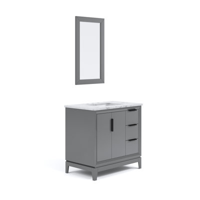 Elizabeth 36" Single Bathroom Vanity Set with Mirror