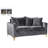 Naomi 58" Velvet Square Arm Loveseat-916879965