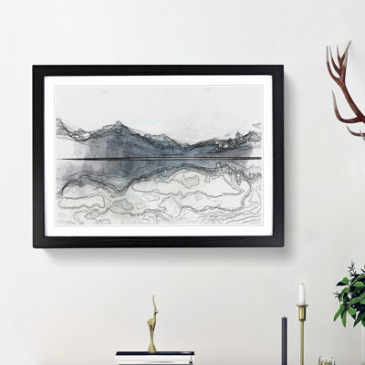 Lake McDonald Montana in Abstract - Picture Frame Graphic Art Print