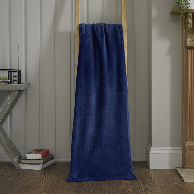 Plain Weave / Muslin Throw Blanket, Dark Blue